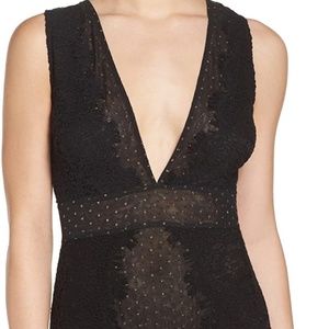 Free People lace trim bodysuit